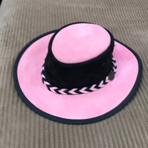Pink suede hat